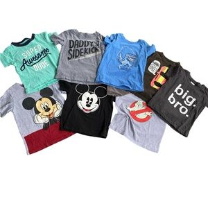Toddler Boy’s 3T lot of 8 basic cotton T-shirts layering pieces name brands EUC